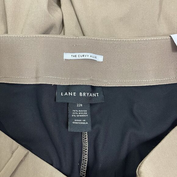 Lane Bryant Curvy Allie 22 R Skinny Ankle Tan Trousers Stretch Comfort Mature - Picture 6 of 11